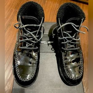Saint Laurent High Top Patent Leather Boot- Men’s Size 46